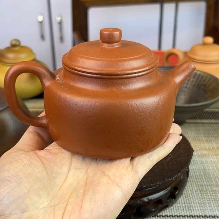 余***遇紫砂茶壶小煤窑朱泥200cc
