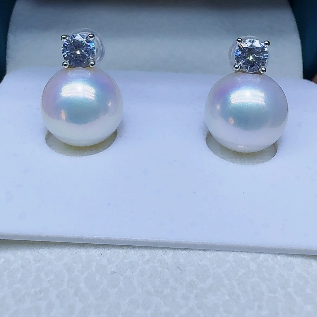 颈饰银S925镶嵌淡水珍珠10-11mm