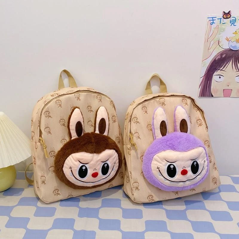 学生新款书包可爱幼儿园毛绒双肩包儿童网红卡通背包书包