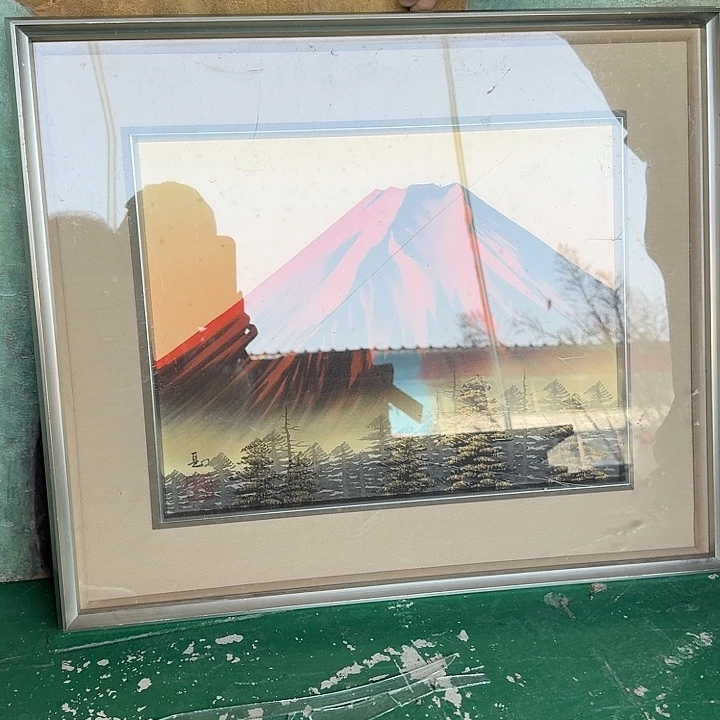 坤***哥中古框画有瑕疵破损已拍