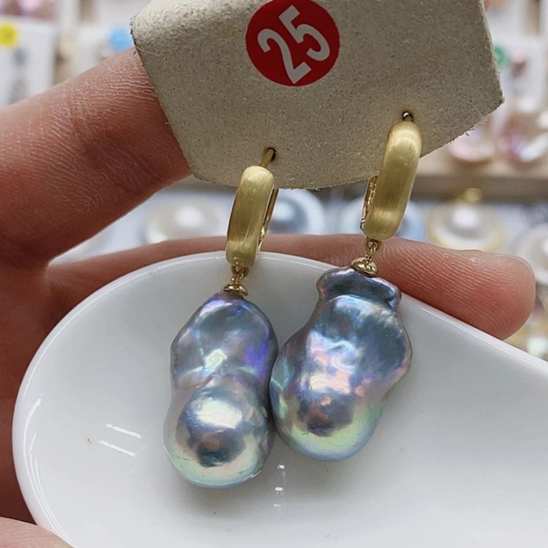 【闪购商品】淡水珍珠耳饰银S925镶嵌