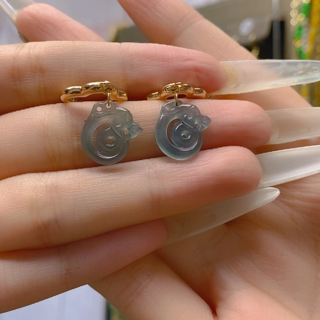 翡翠合金耳饰翡翠