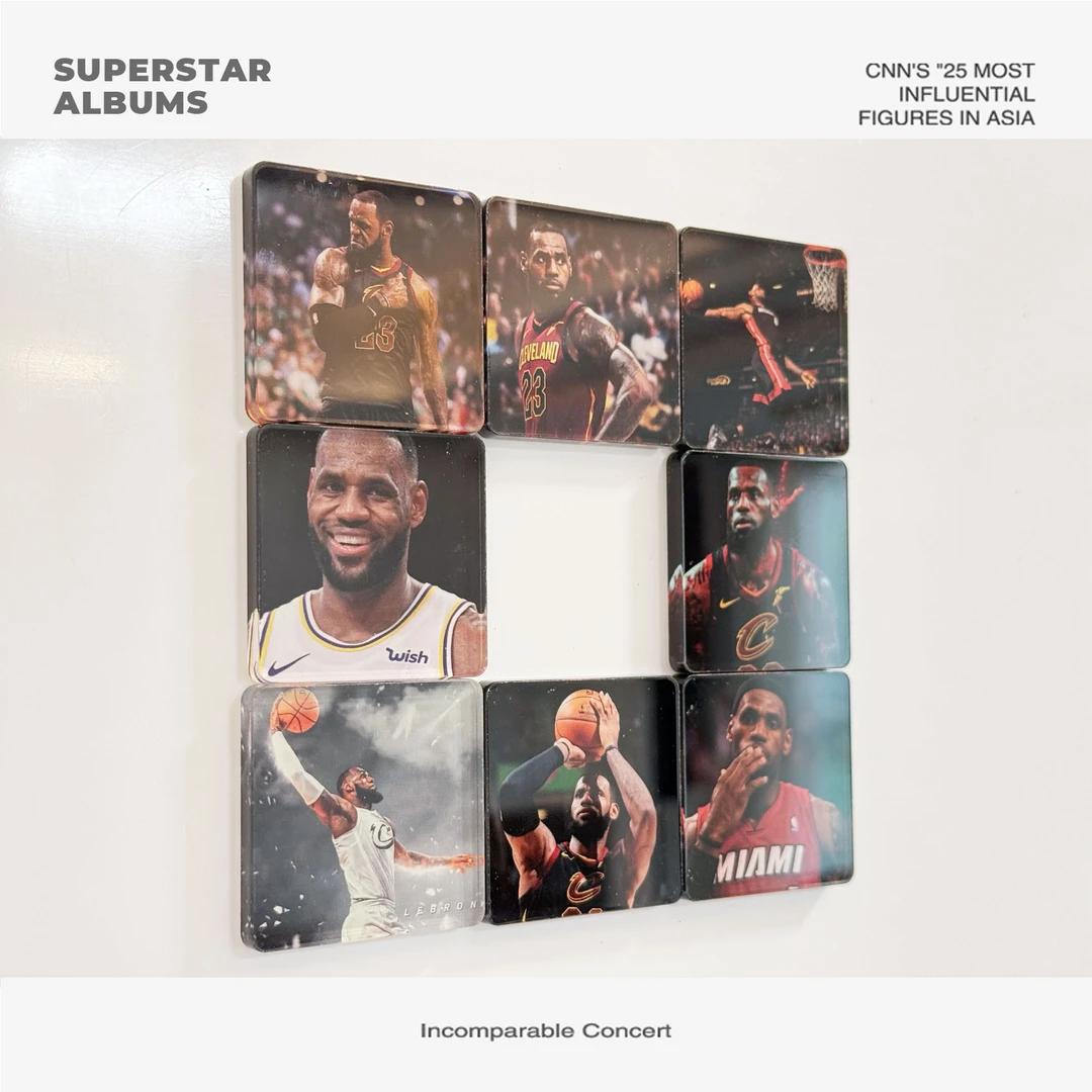 詹姆斯科比欧文哈登库里梅西C罗亚克力高清磁吸冰箱贴精美装饰品