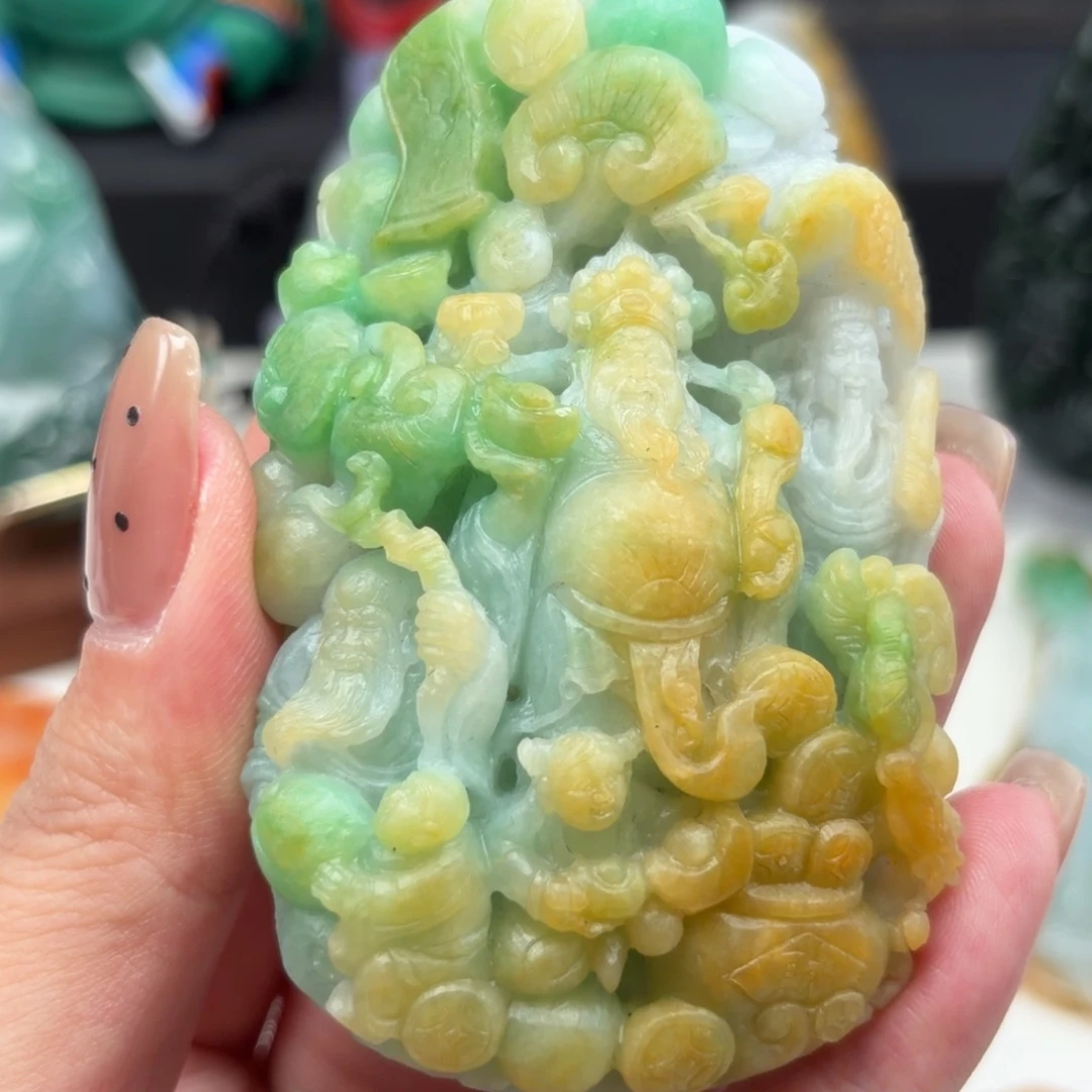 定制翡翠未镶嵌手把