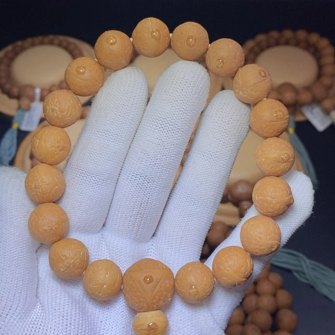 吊坠凤眼菩提深*13.5mm25年新籽果冻皮 圆桩手串18颗