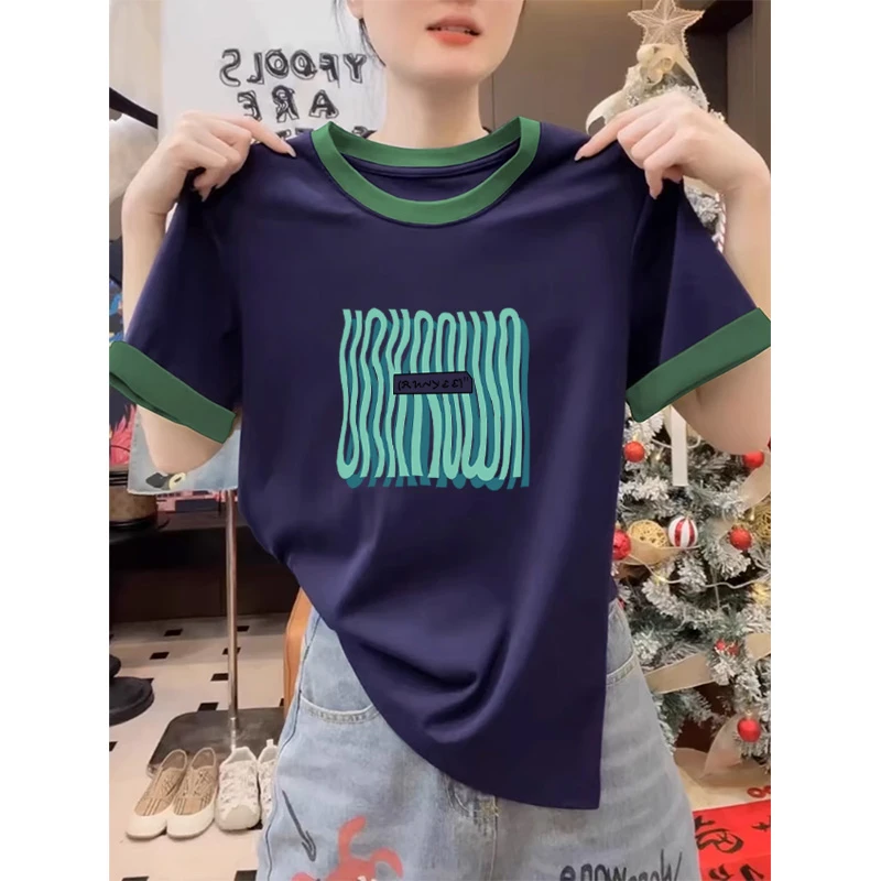 网红新款衣服女短袖爆款2025年简约洋气显瘦上衣小众不撞款夏季潮