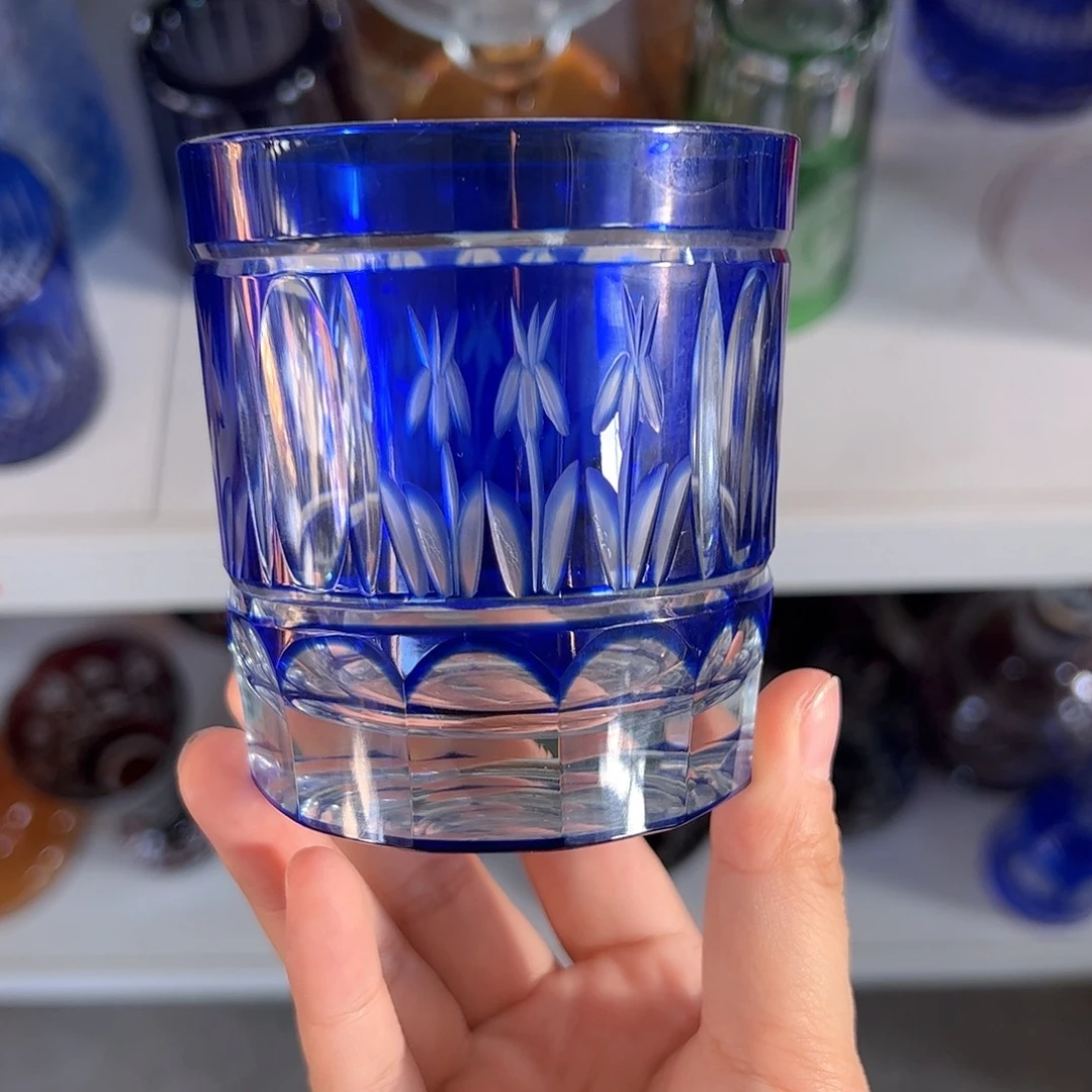 水晶玻璃高脚款微瑕一个