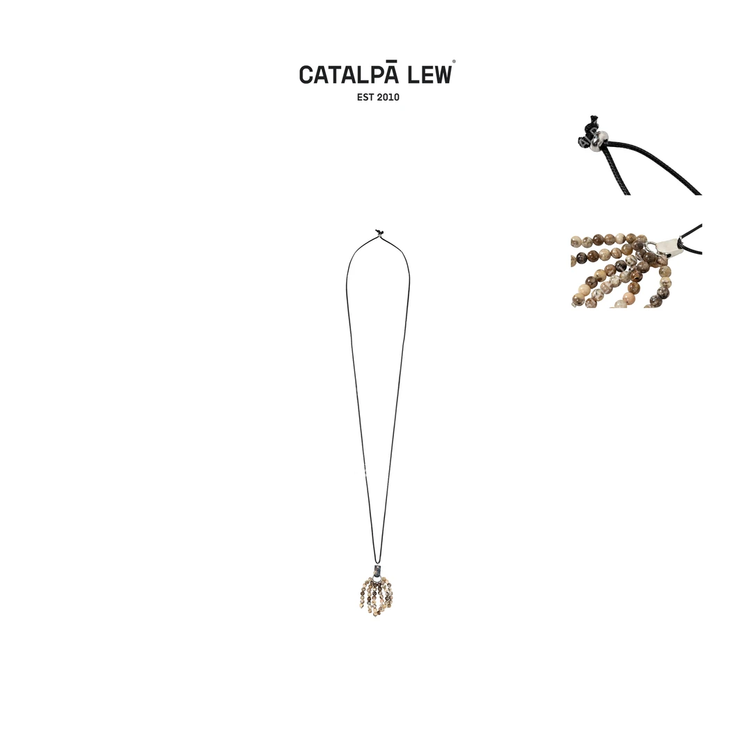 CatalpaLew 合金大理石吊坠 「石絮」墟生美学天然原石吊坠#C52812