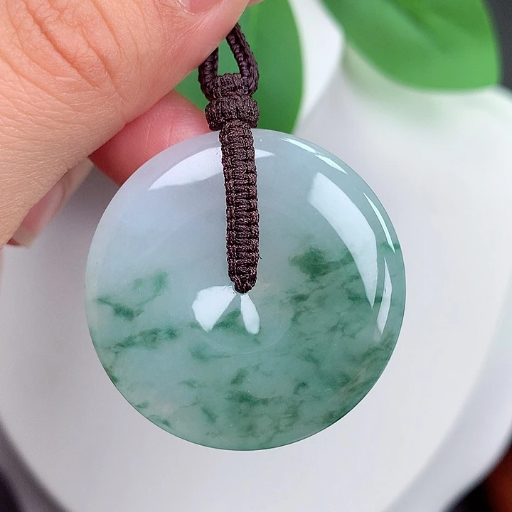 颈饰未镶嵌翡翠平安扣 34.5x5.5mm