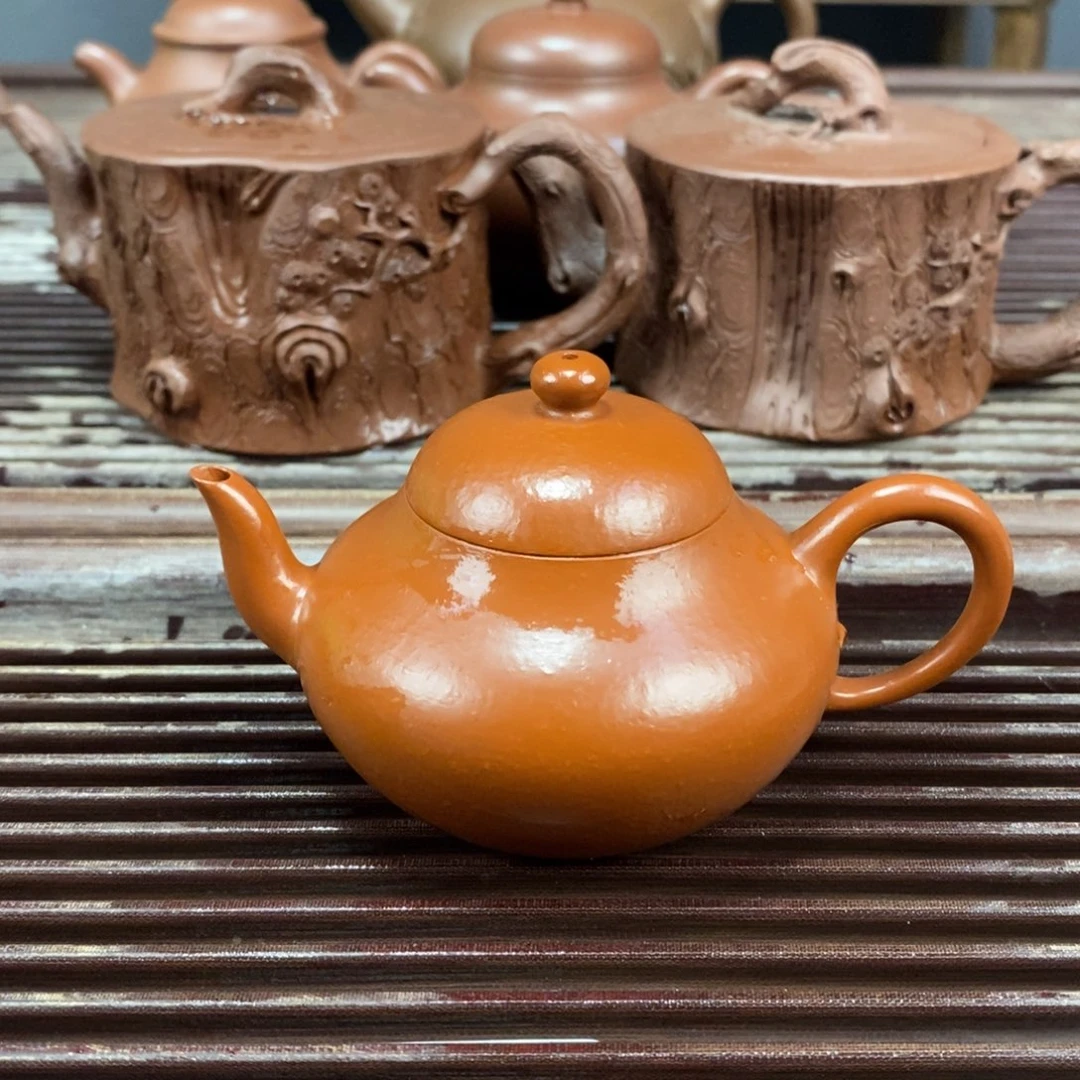 紫砂茶壶宜兴原矿紫砂壶梨140c