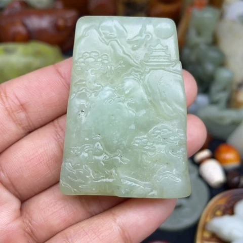 蛇纹石玉未镶嵌颈饰28