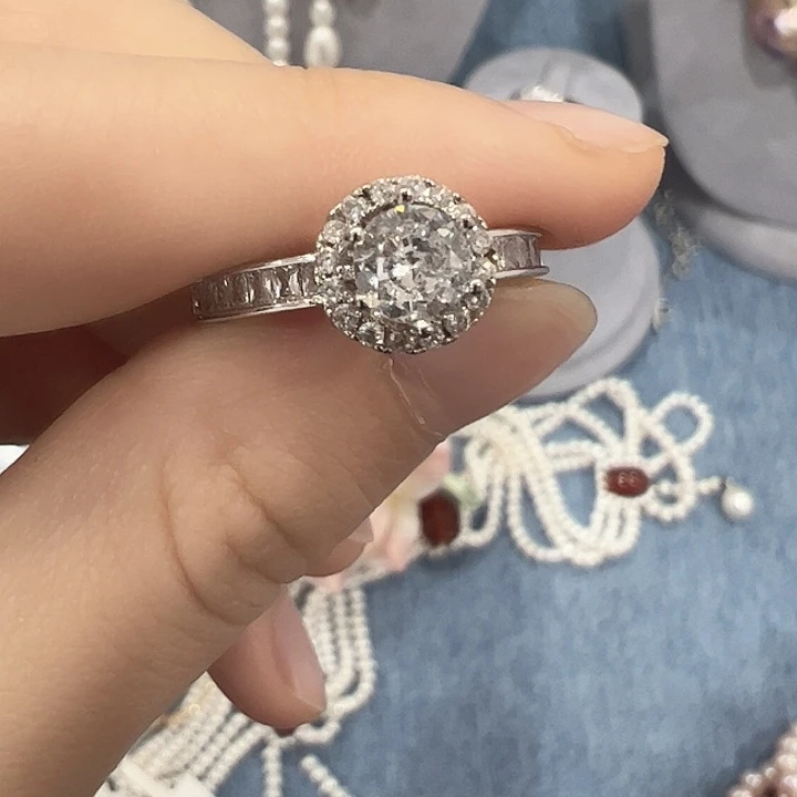 淡水珍珠银S925镶嵌戒圈