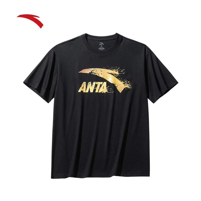 【达人专属】安踏正品短袖针织衫秋季新款生活系列运动经典logo短T