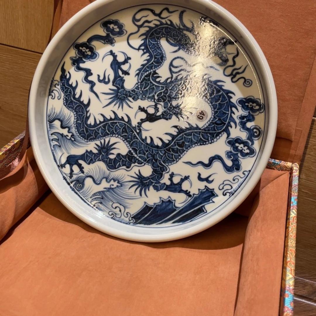 景德镇纯手工手绘龙壶承