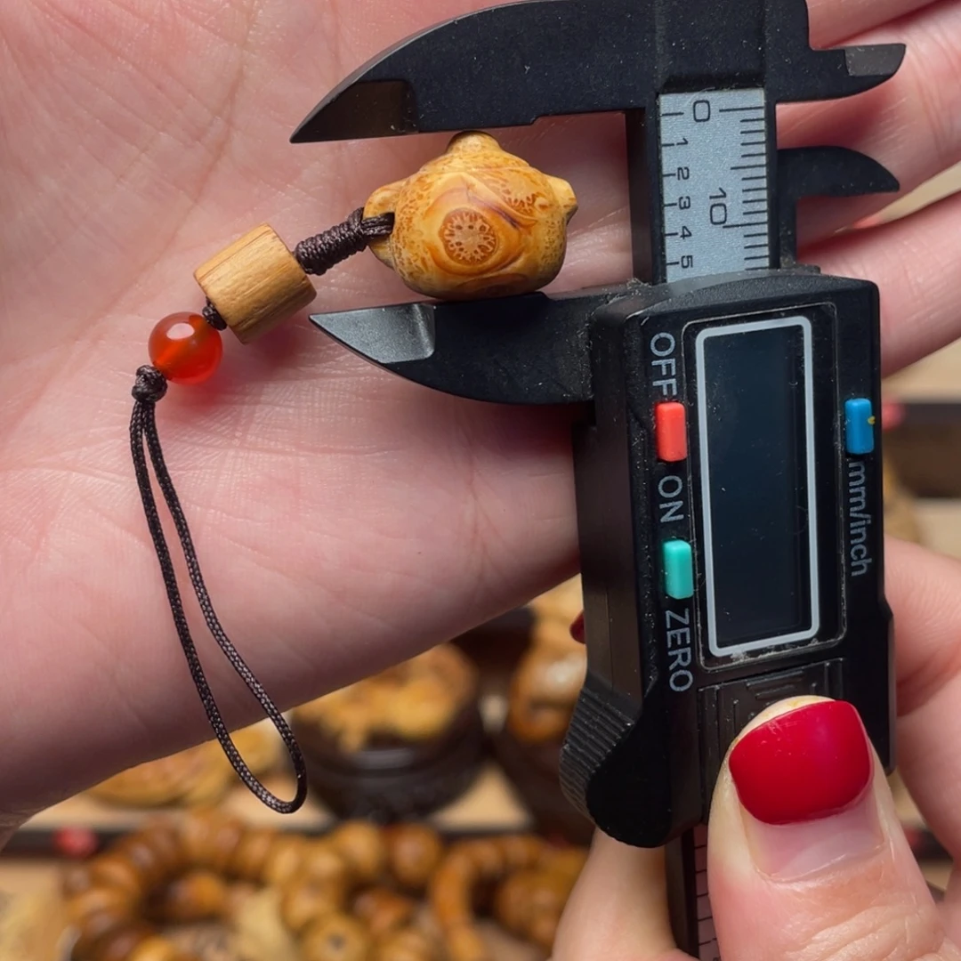 竹手工雕刻竹根雕小茶壶配饰