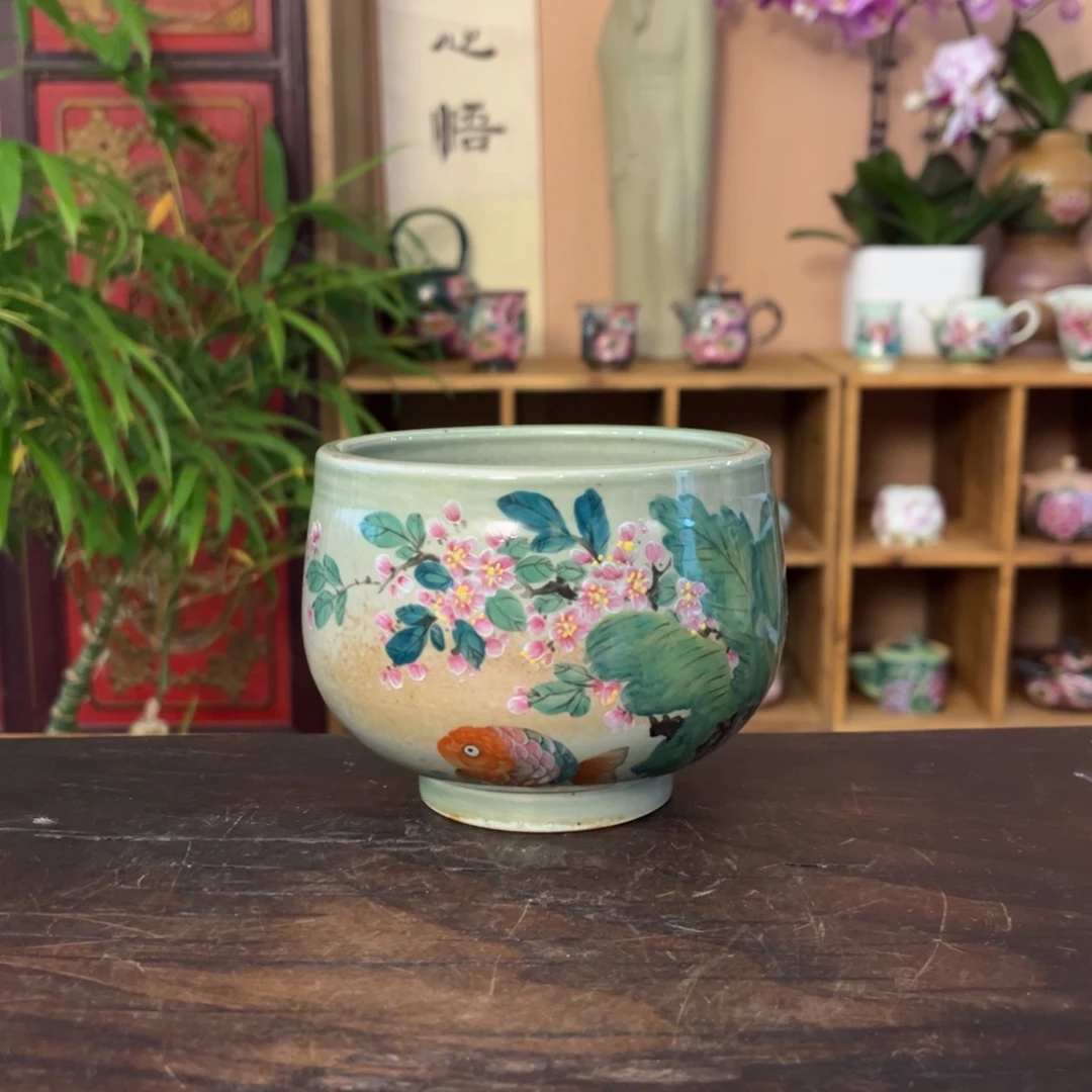 柴烧纯手工手绘陶瓷