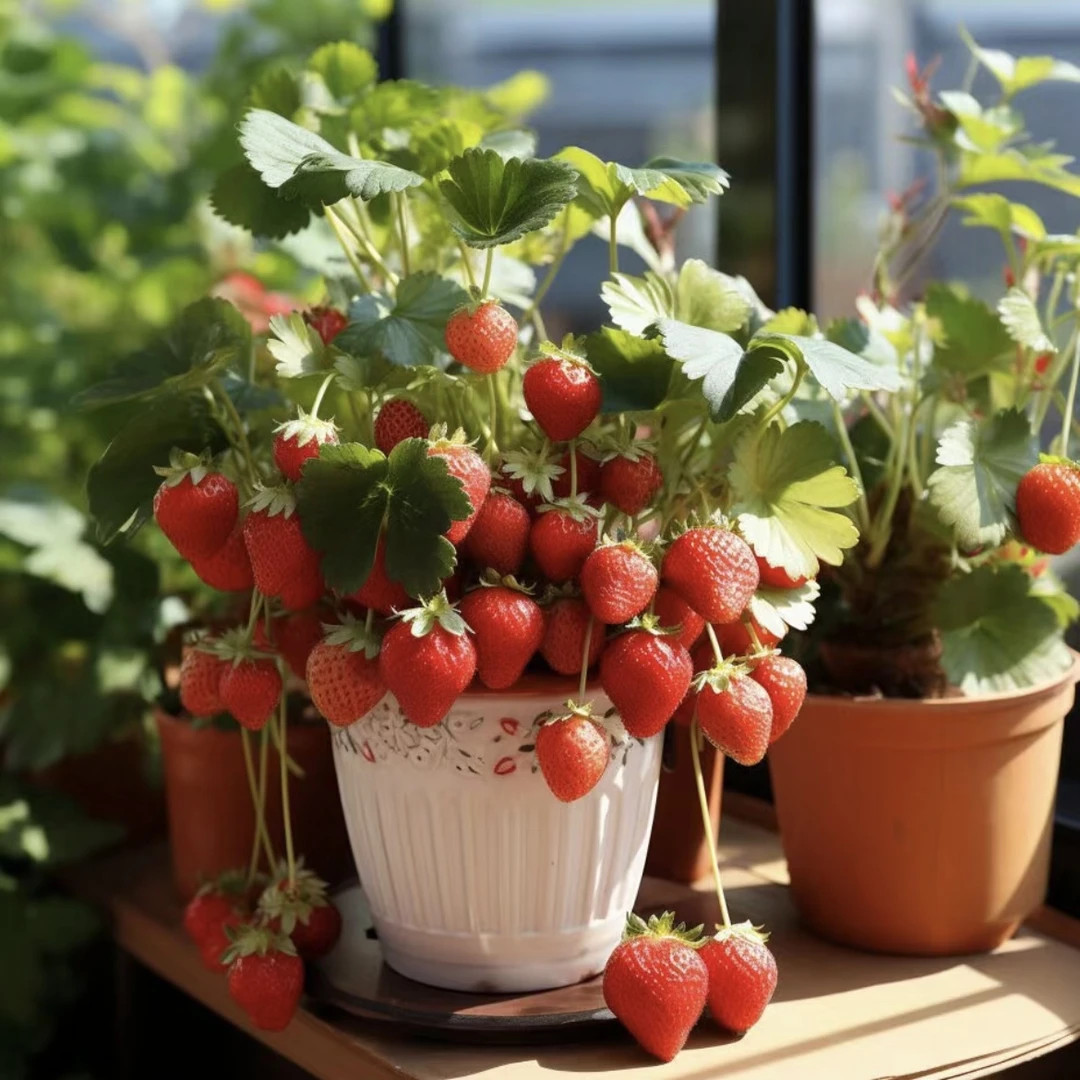 草莓黑珍珠果苗盆栽庭院阳台食用结果室外植物盆栽苗