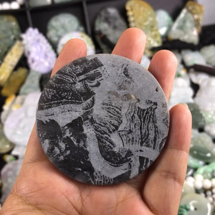 翡翠未镶嵌吊坠(不含链)