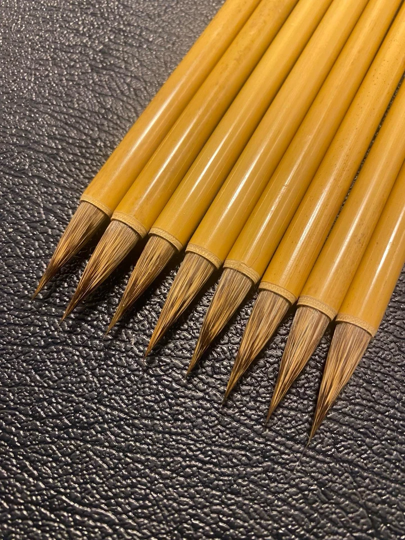 紫狼毫小楷,绳头小楷笔,出峰2.5厘米口径0.55厘米