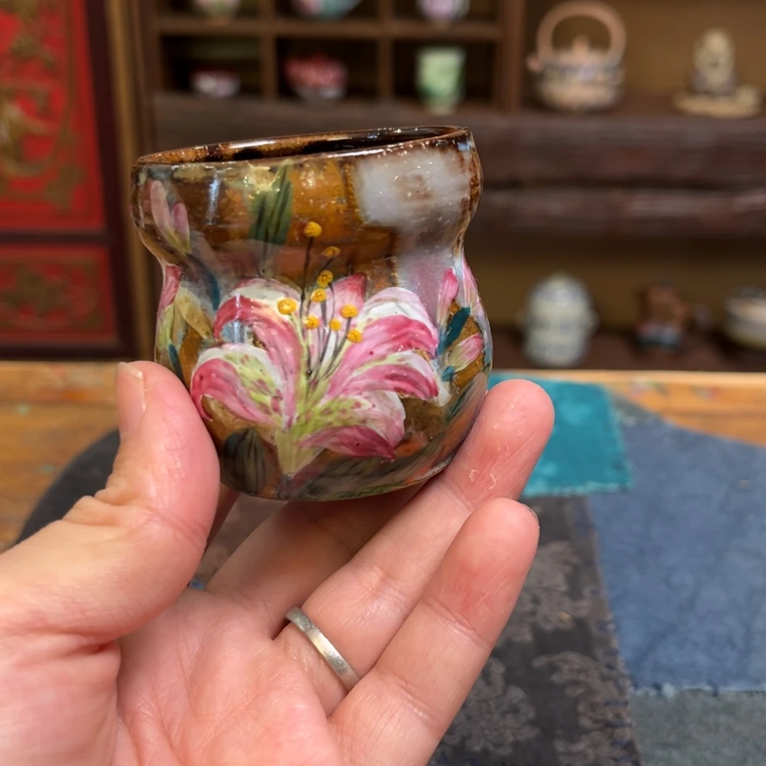 柴烧手工手绘陶瓷