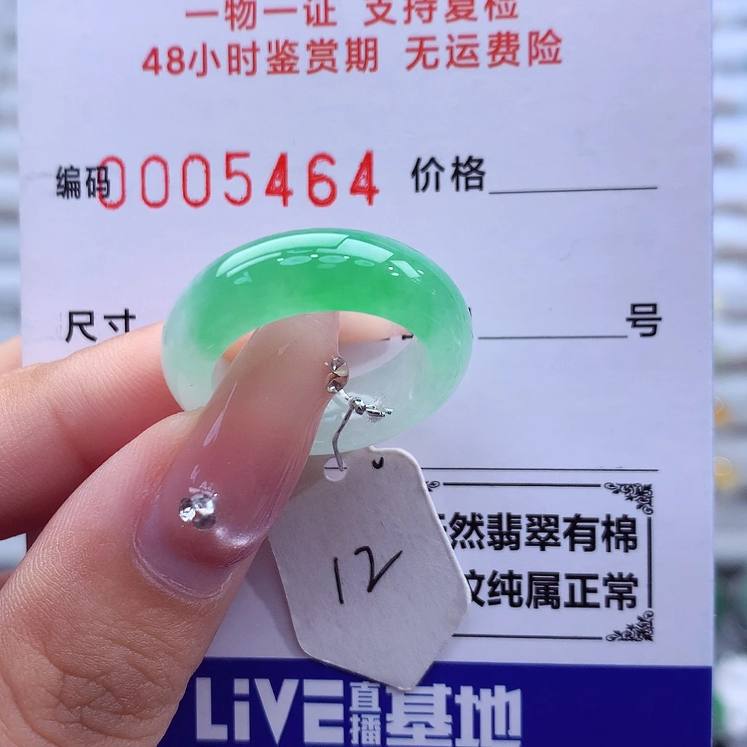 翡翠未镶嵌戒指天然