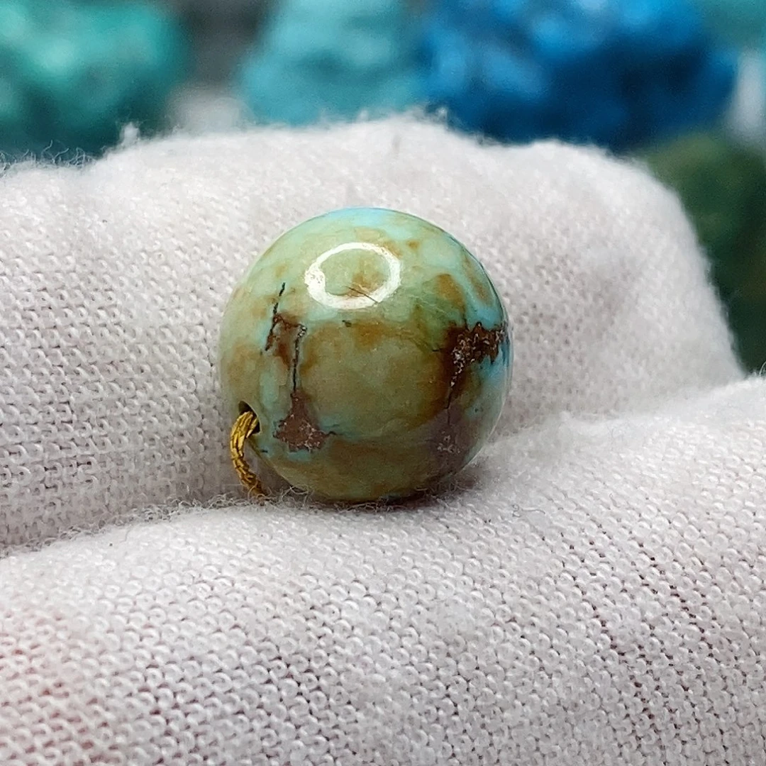 绿松石未镶嵌天然原矿 地大质检11.5mm