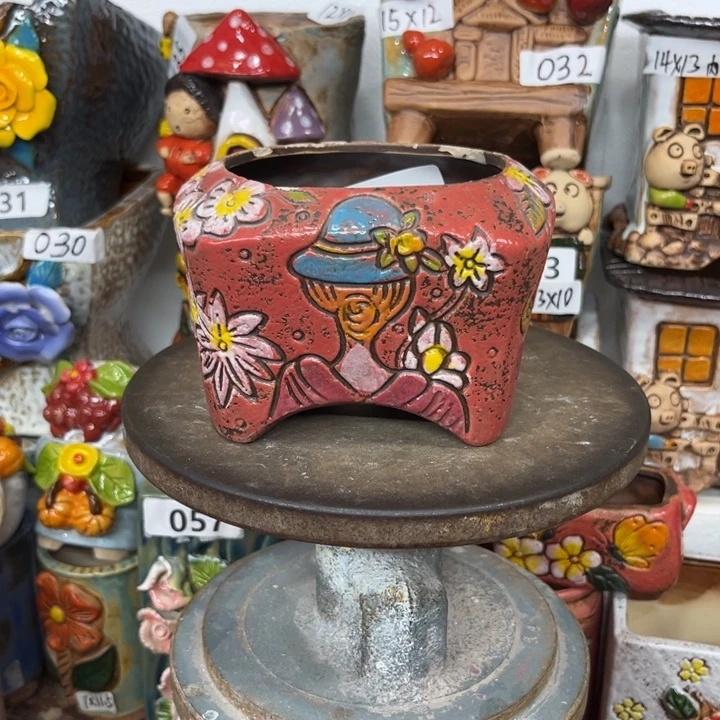 紫砂花盆粗陶材质多肉花盆