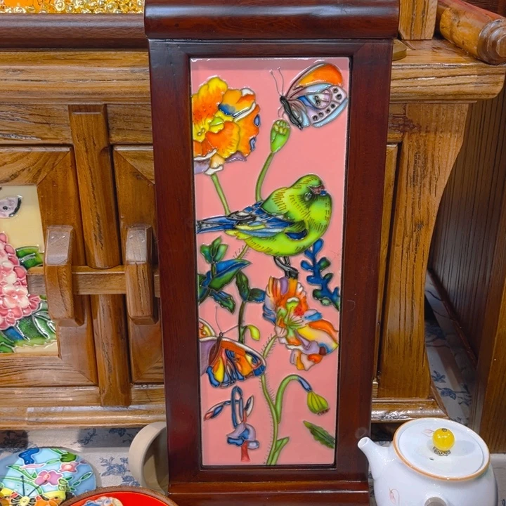 塑料瓷板画艺术作品卷轴