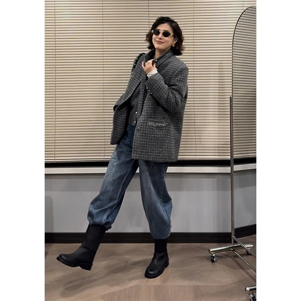 【蓓蓓姐专属】冬季小香风外套女羽绒服外套加厚飘带款上衣