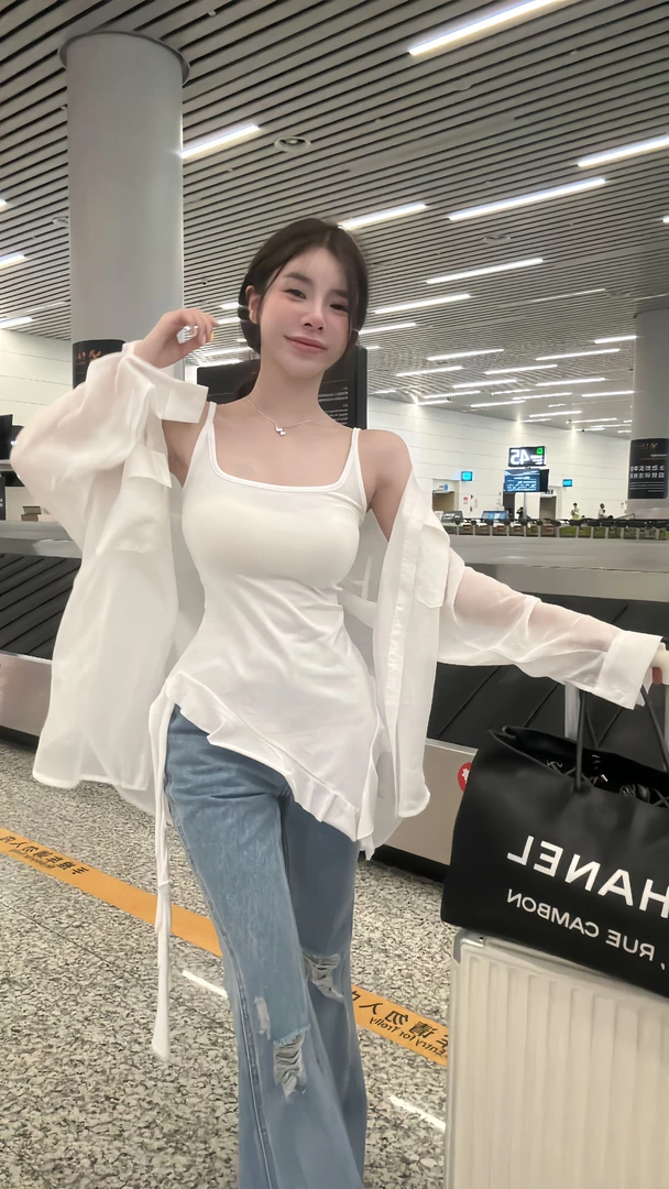 【HuiHui】东大门防晒衣衬衫开衫新款外搭海边度假上衣（A2012)