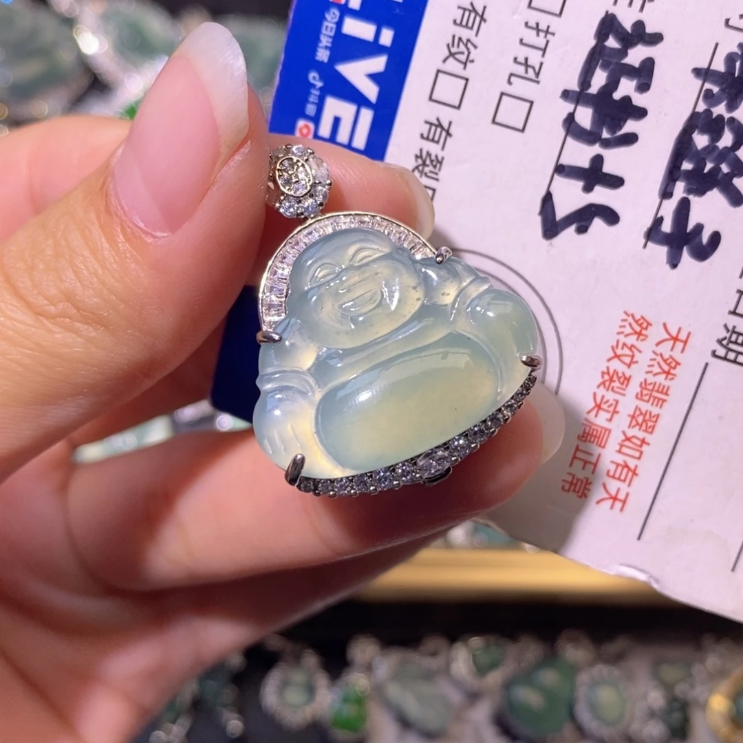 翡翠未镶嵌颈饰天然