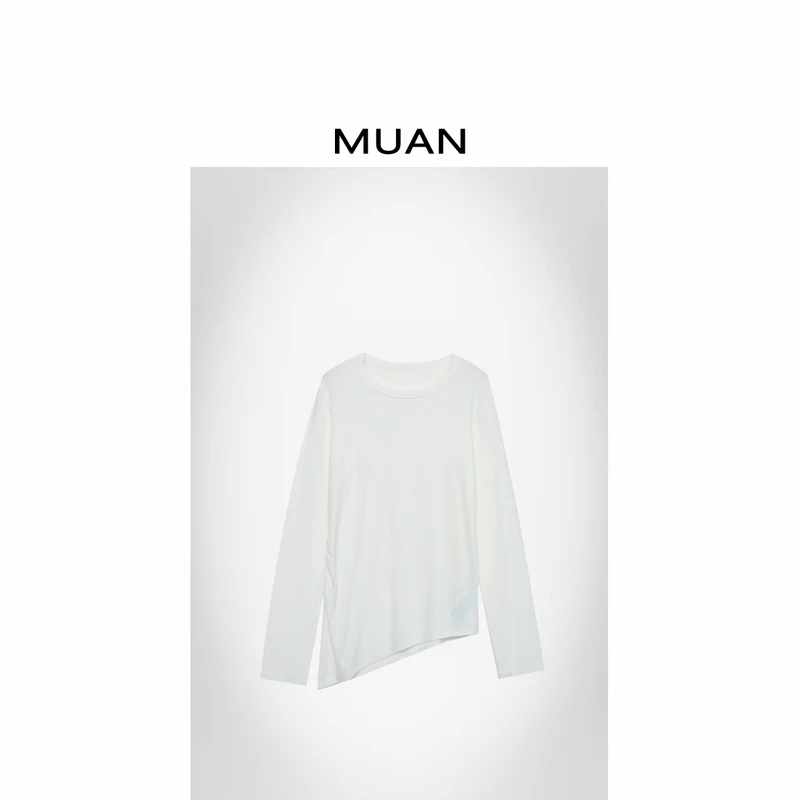 木岸MUAN:《春水打底》“春水系列”定制不规则打底上衣女CQ-DG3-9057