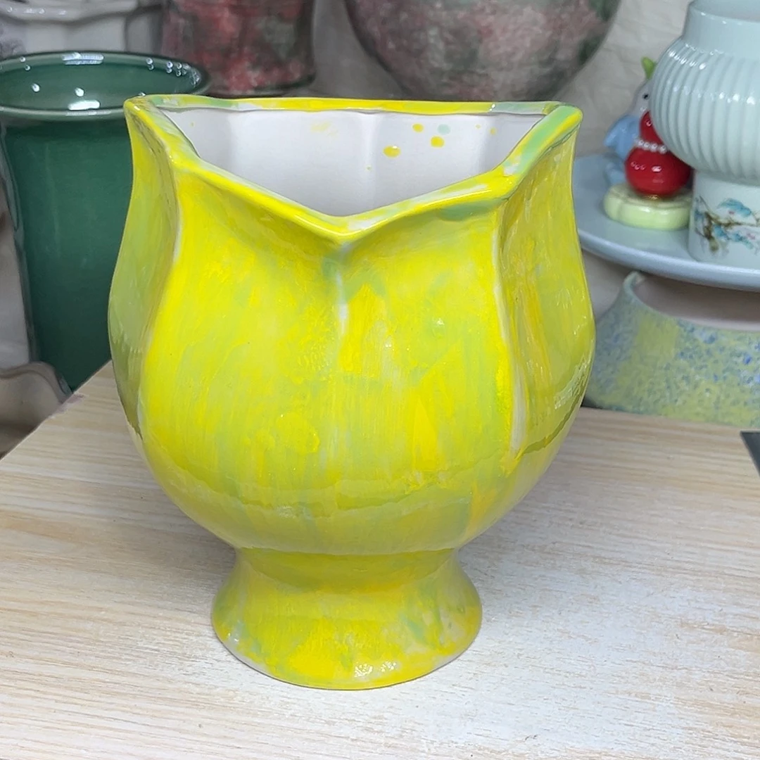 陶瓷绿植多肉微瑕花盆外口径：13*19