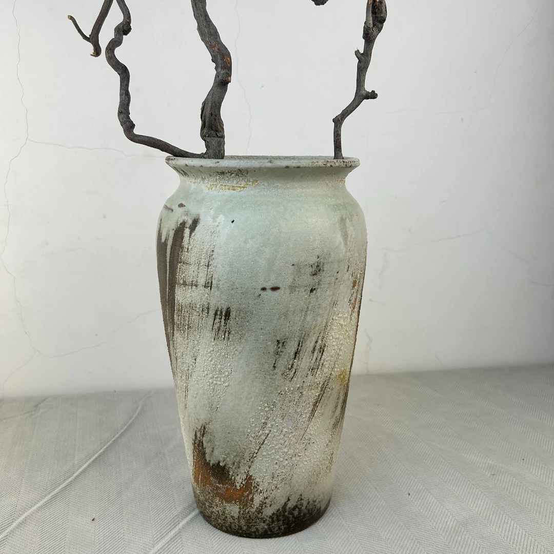 景德镇意式极简装饰摆件干花客厅插花玄关轻奢水养复古花瓶摆件