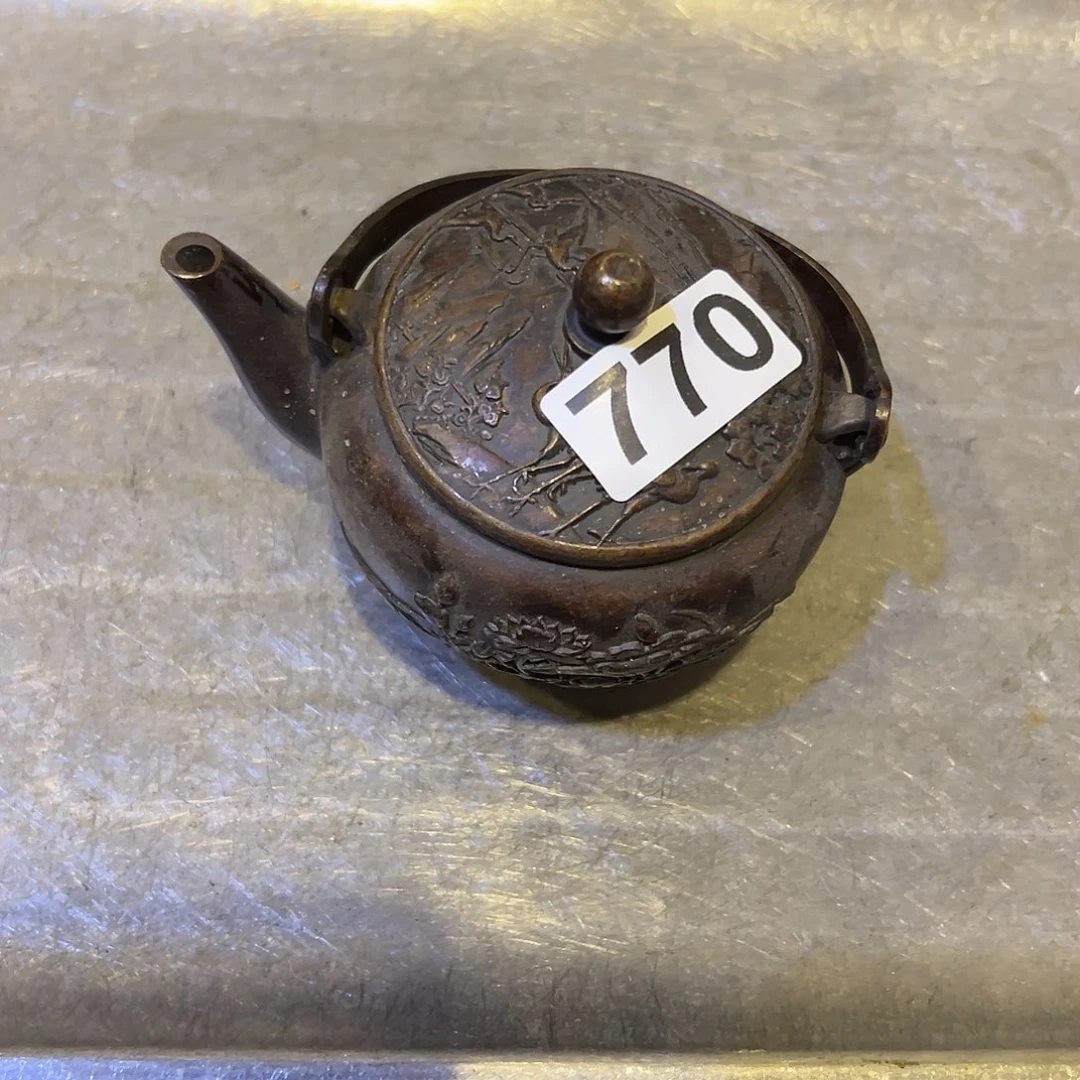 人***名黄铜摆件，文房摆件