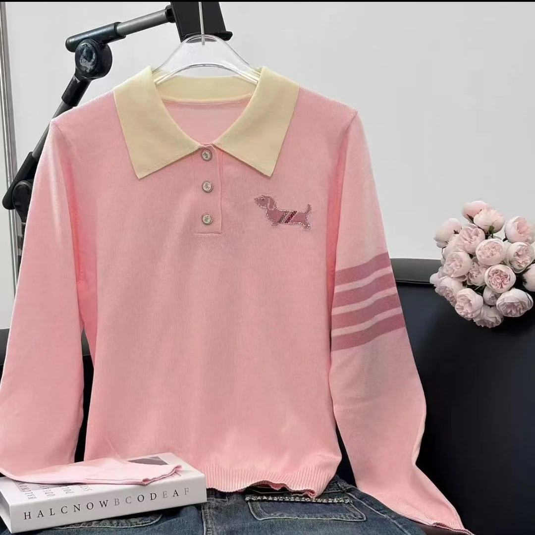 【编码86】减龄毛针织衫女韩版小狗刺绣宽松套头长袖显瘦打底衫百搭