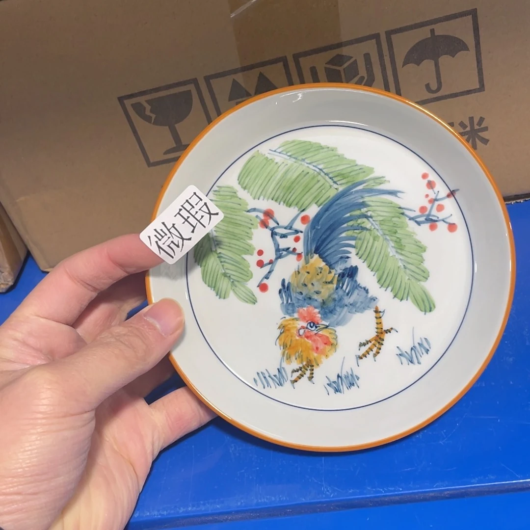 釉下手绘茶具微瑕