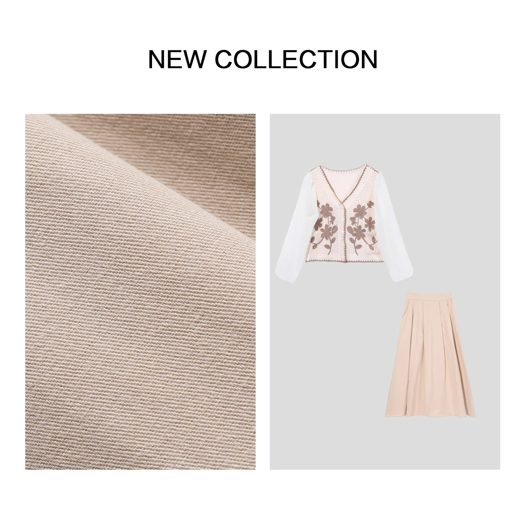 【芳芳专属】D5F36059B 春意浓情女士上衣长裙套装 – 柔软触感-