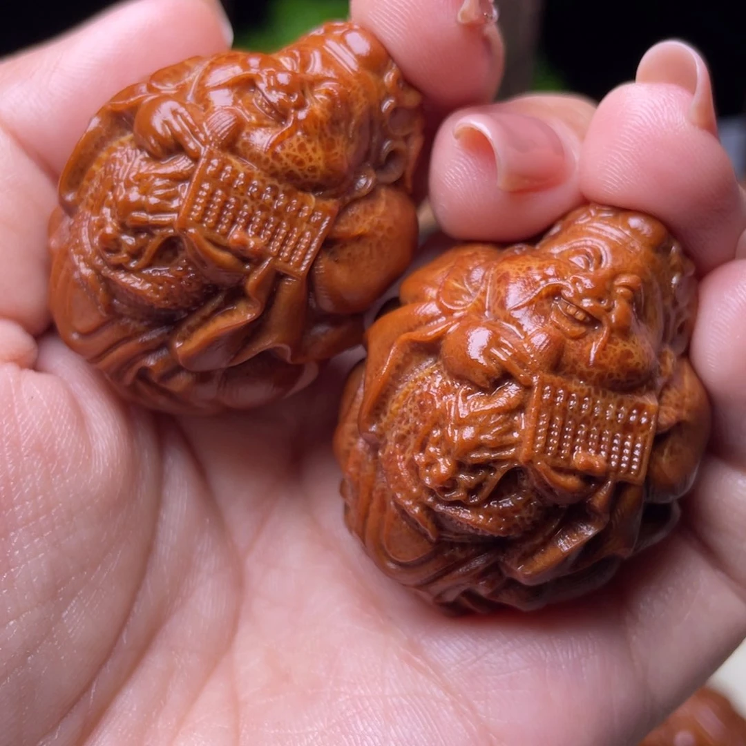 吊坠橄榄核龙财手球