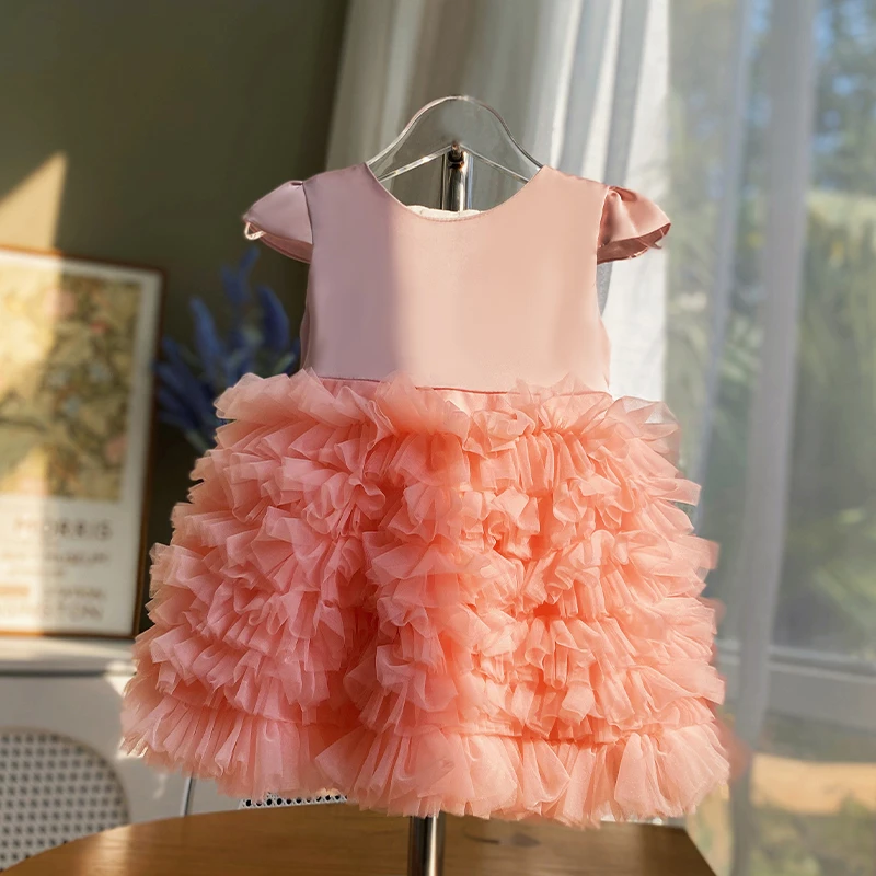 一岁女宝宝周岁礼服夏季tutu裙女童蓬蓬裙婴儿生日宴抓周服公主裙