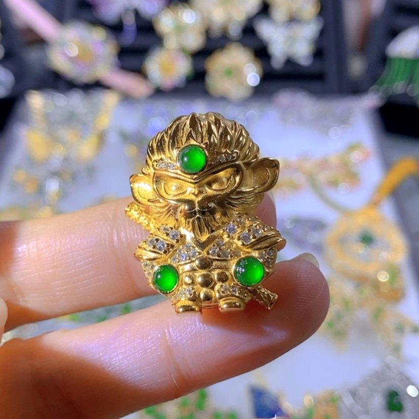 【闪购商品】银S925镶嵌把件翡翠