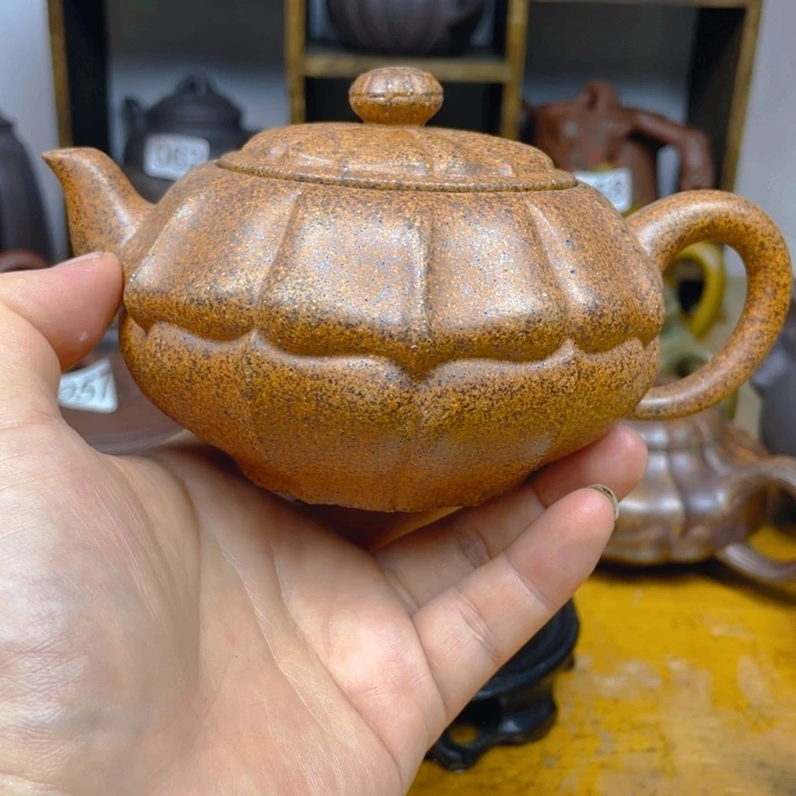 茶壶紫砂紫砂壶老段泥柴烧合欢280cc微微瑕