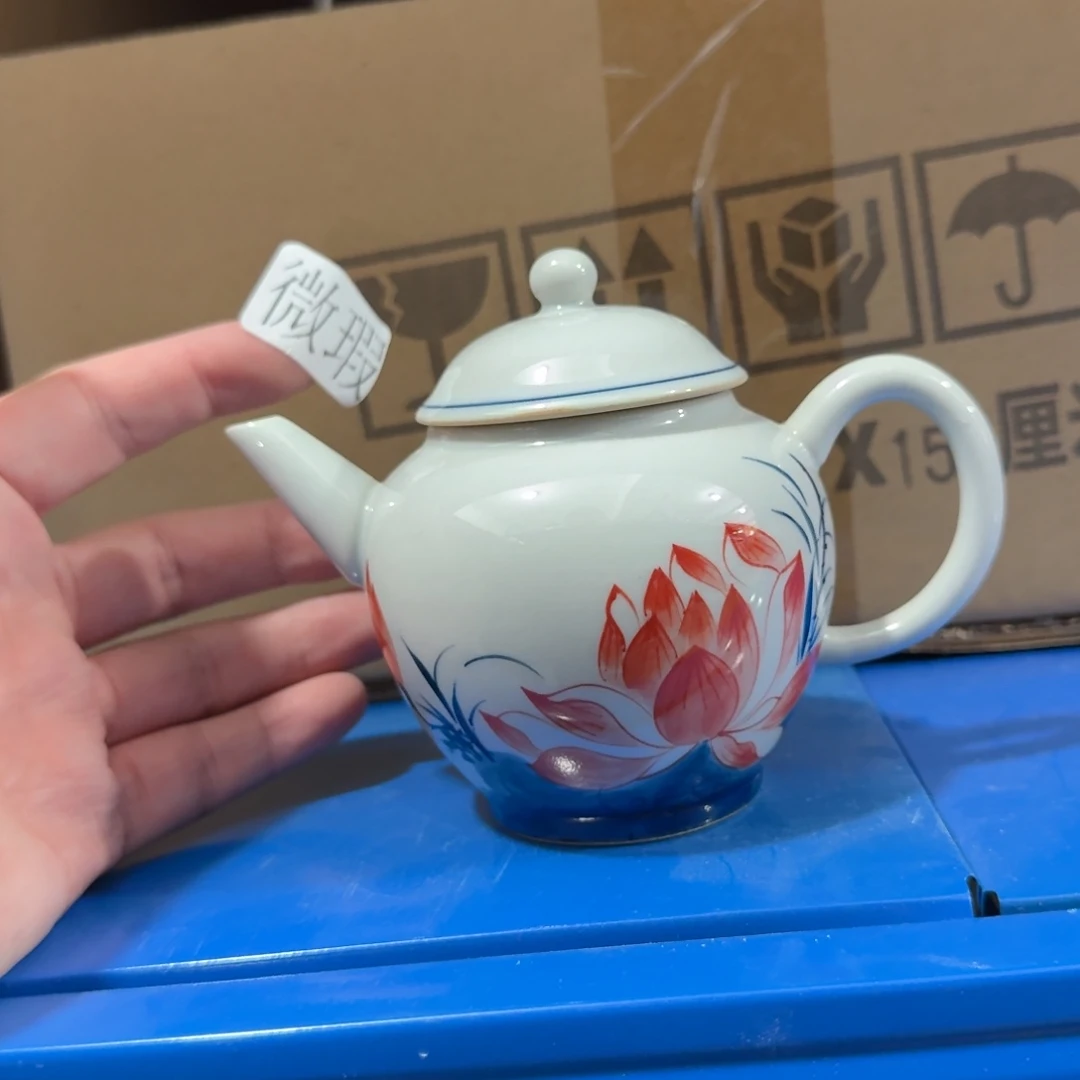 釉下手绘茶具微瑕