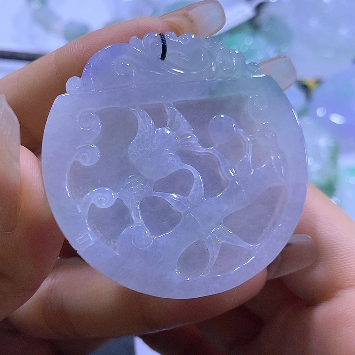 颈饰未镶嵌翡翠天然翡翠A货吊坠