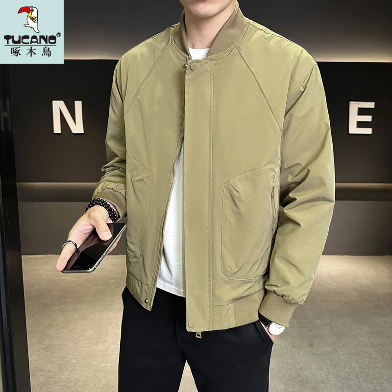 TUCANO/啄木鳥2025春季新款棒球领夹克男修身时尚百搭外套上衣男