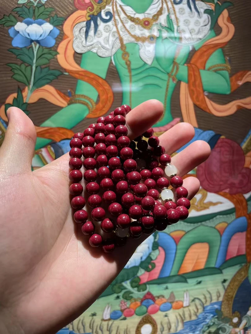 含辰砂工艺品3号朱砂手串（多样性发一）
