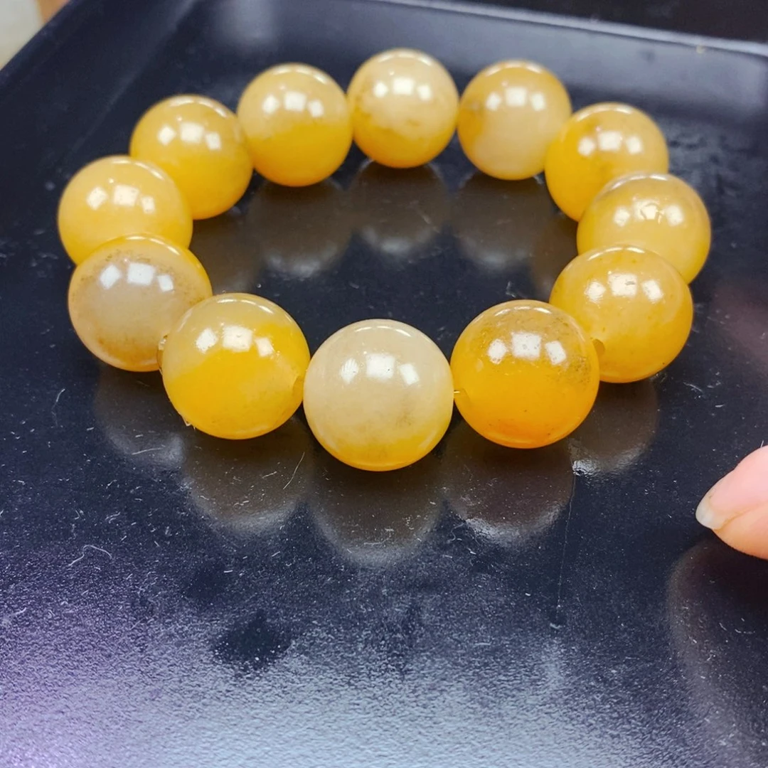 石英质玉（黄龙玉）未镶嵌颈饰