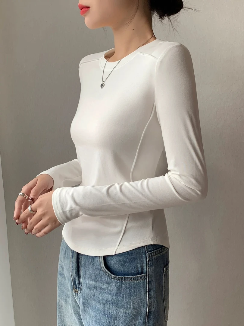 朵衣1601修身显瘦内搭体恤