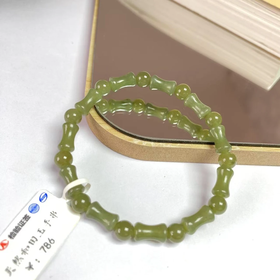 天然和田玉竹节素圈单圈手链手串气质轻奢百搭多样性发一SC-469