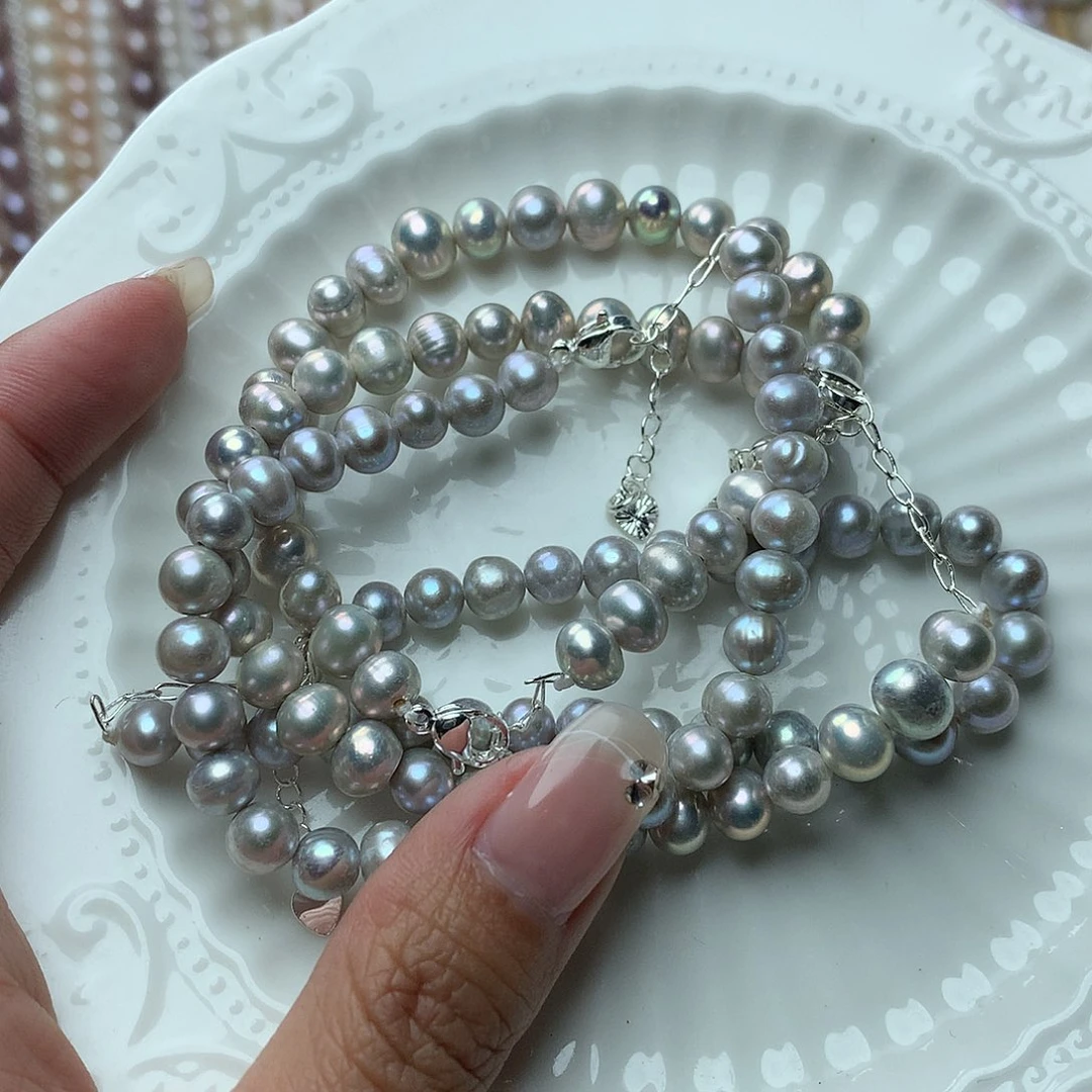 淡水珍珠6-7未镶嵌sl8手链